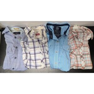 Pre-owned Men's Short Sleeve Shirts Lot Size S-M Varied Brands